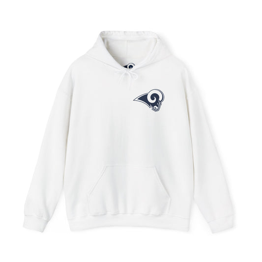 Los Angeles Rams Hoodie — Team Logo Fan Sweatshirt (White)