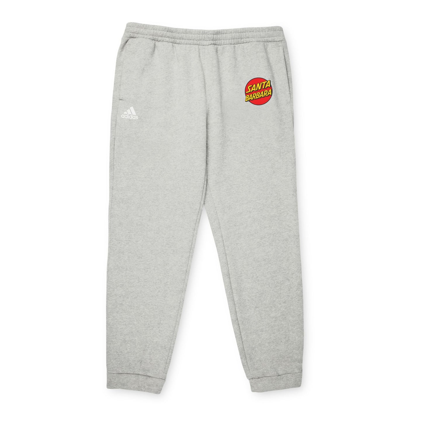 Santa Barbara Logo Joggers — Grey Fleece Casual Sweatpants