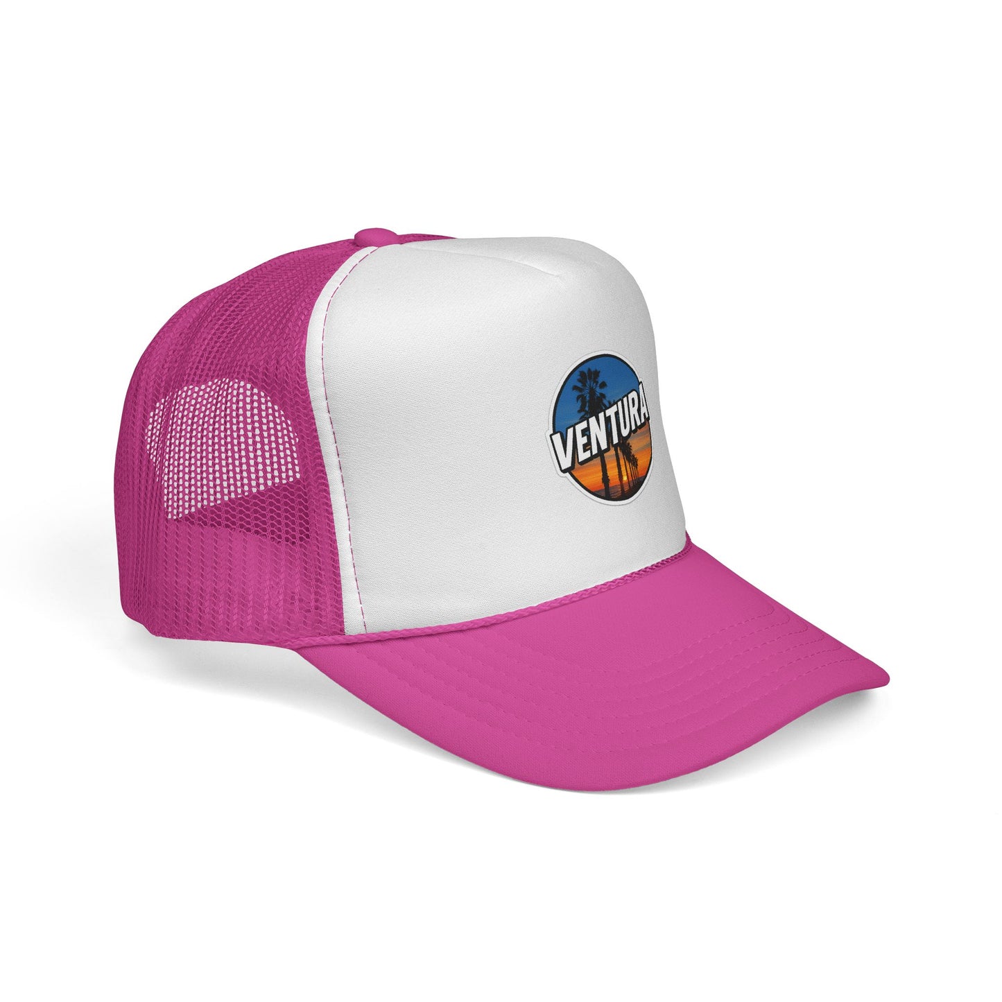 Ventura Surfer's Point Sunset Trucker Cap (Hot Pink)
