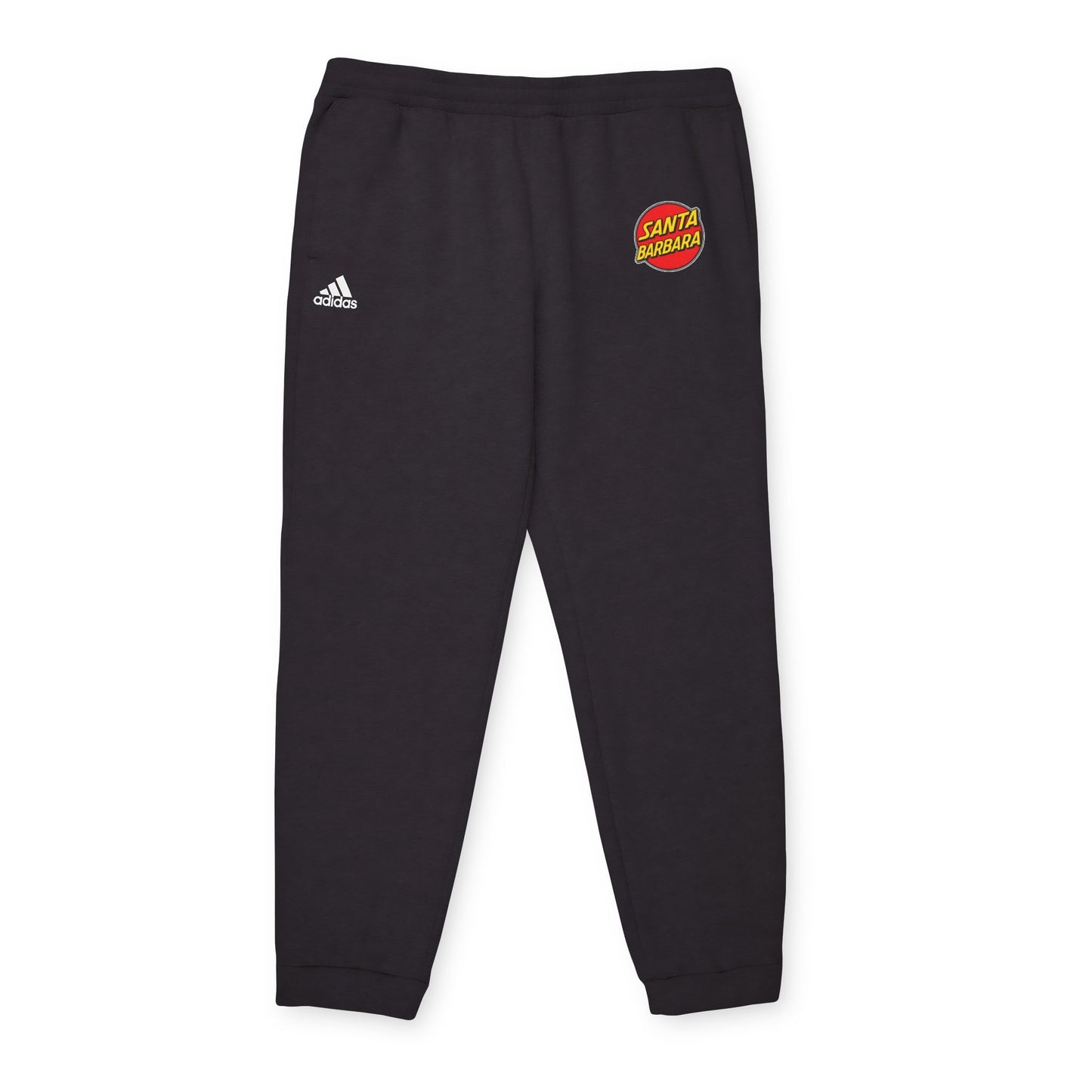 Santa Barbara Red Logo Graphic Joggers — Black Sweatpants