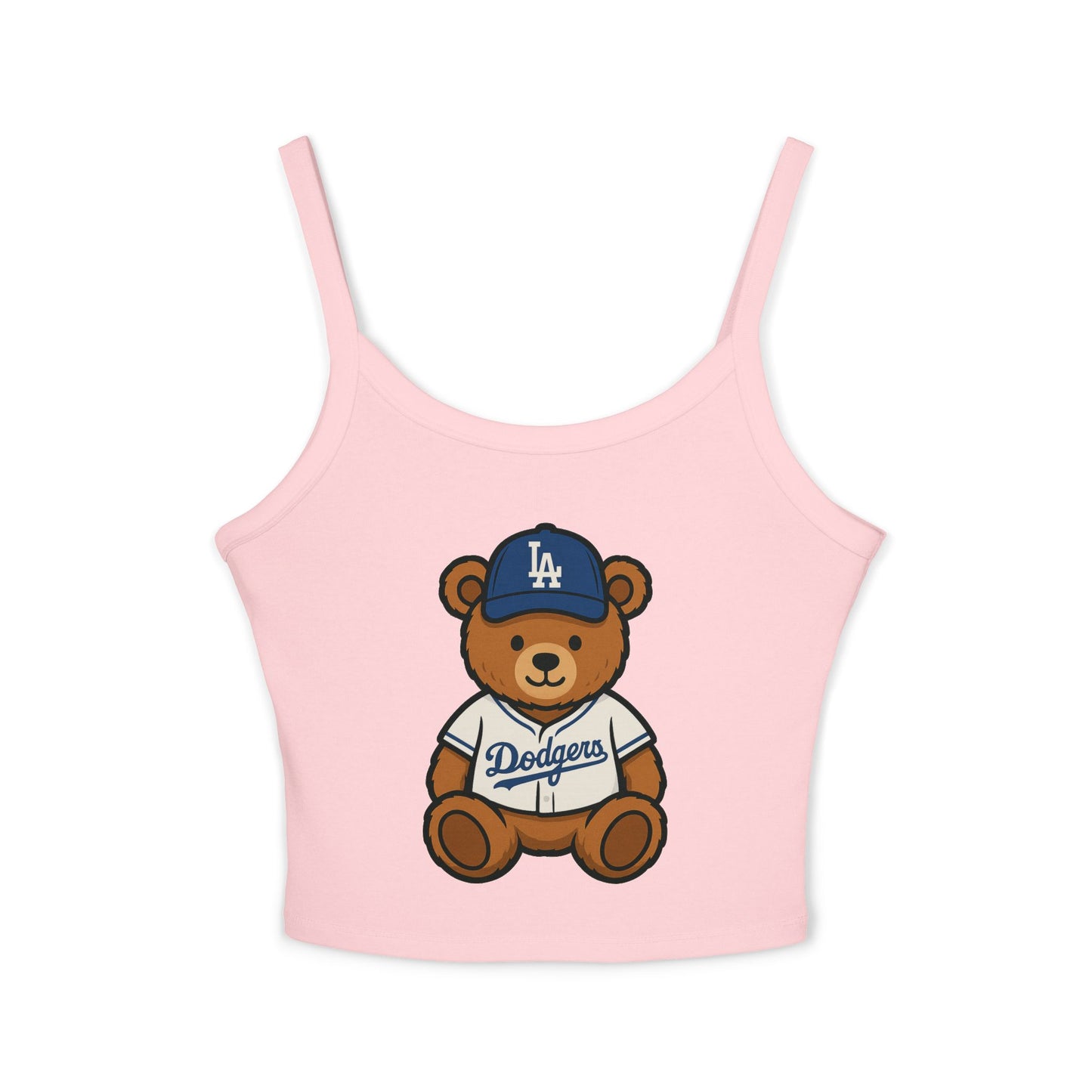 Dodgers Women's Spaghetti Tank Top — (Pink)