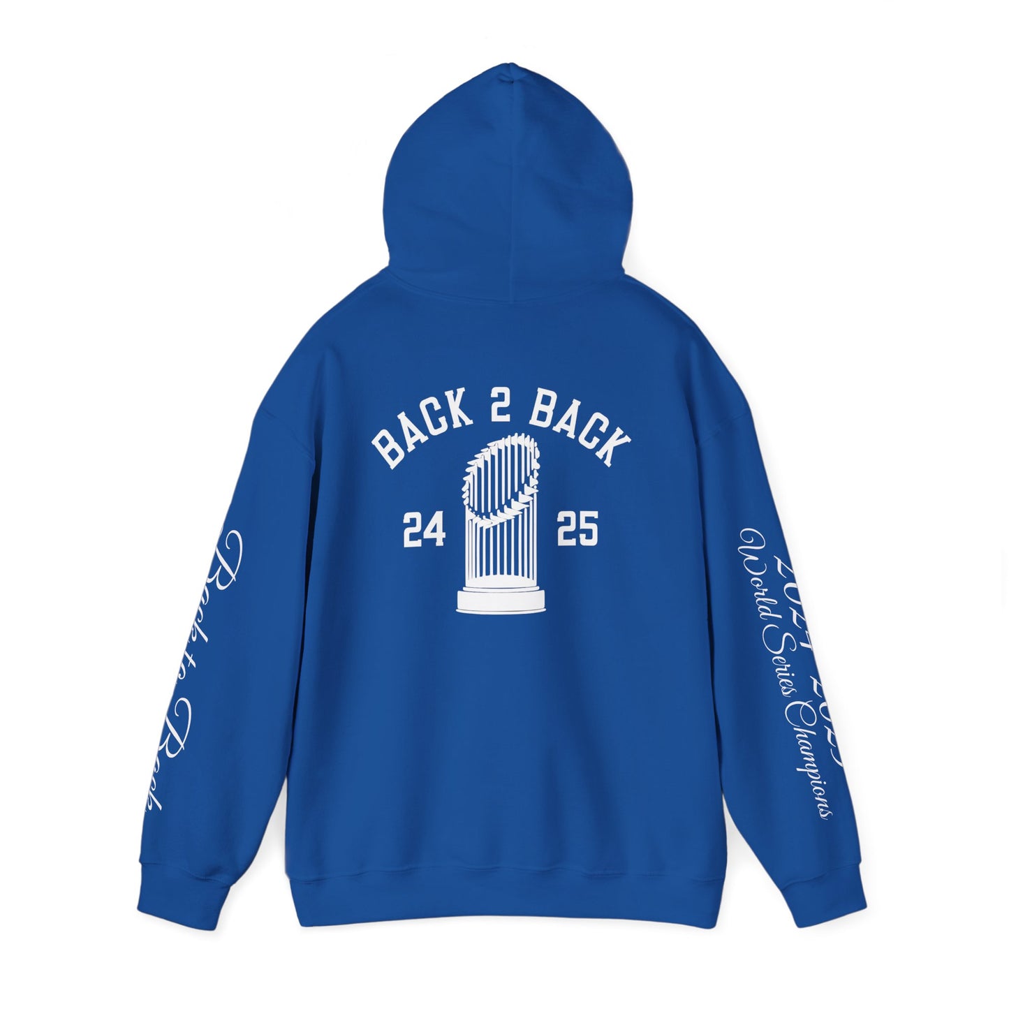 Dodgers Back 2 Back World Series Champion Hoodie (Blue)