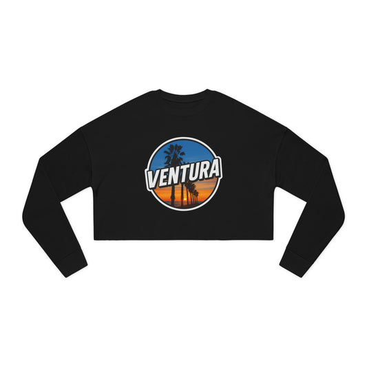 Ventura Surfer's Point Sunset Cropped Sweatshirt