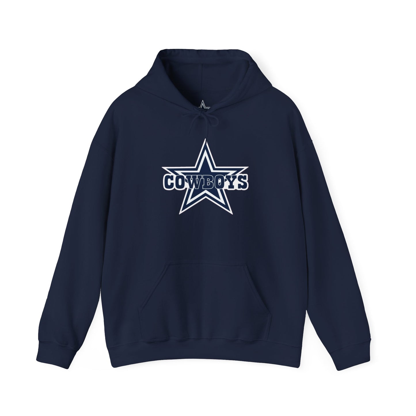 Dallas Cowboys Hoodie — Team Logo Fan Sweatshirt (Navy - Blank Back)