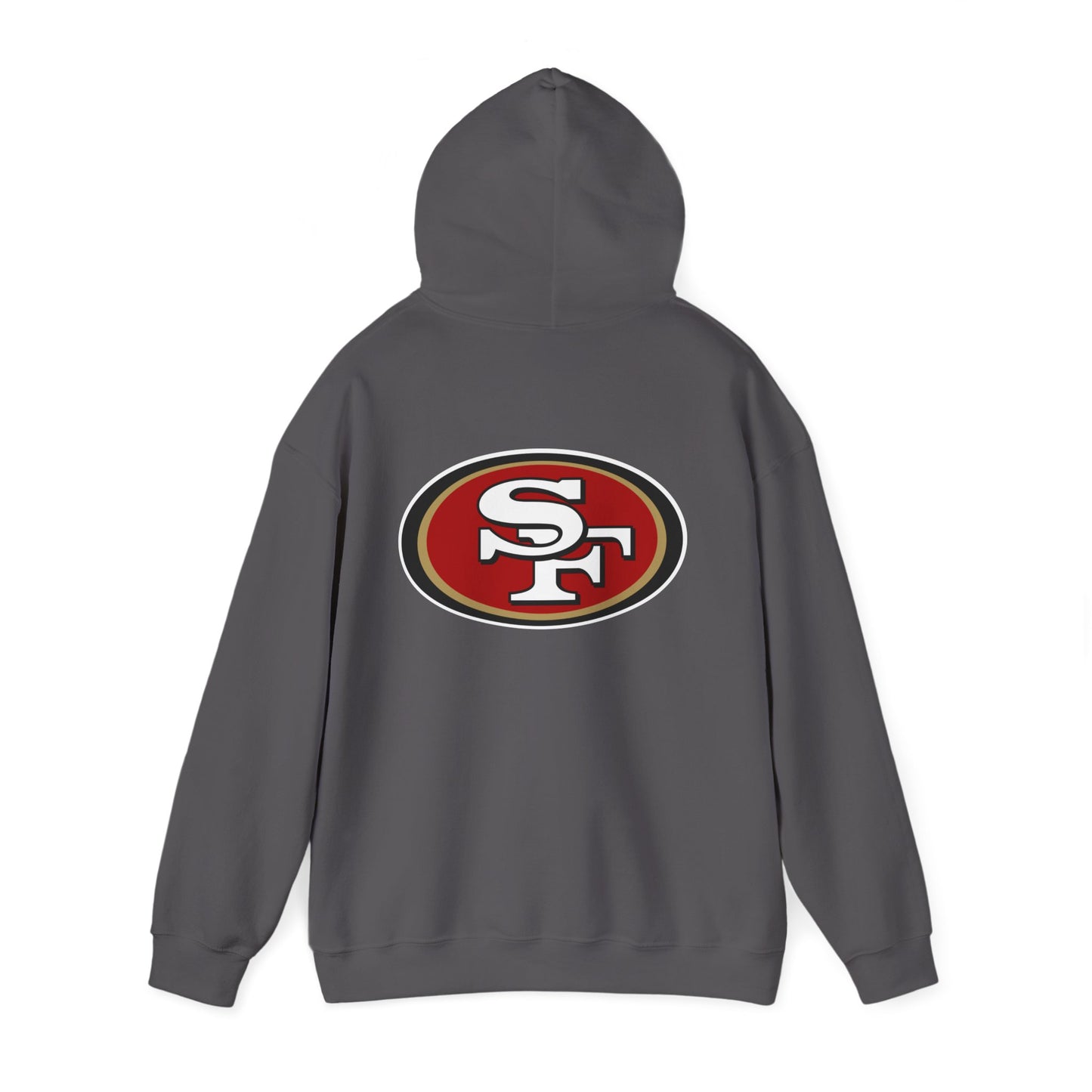 San Francisco 49ers Logo Hoodie — Team Sweatshirt for Fans (Charcoal)