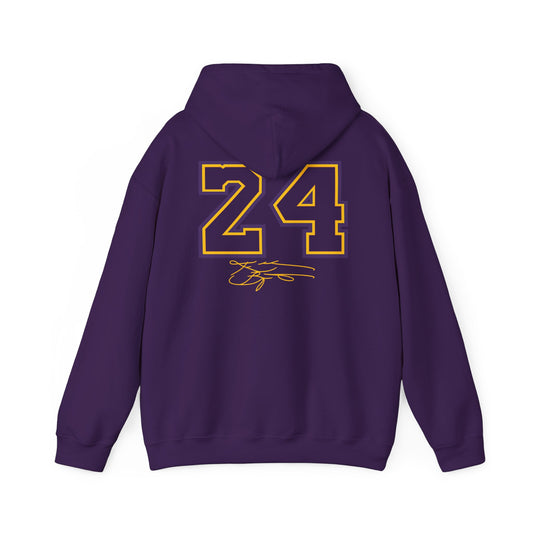 24 Mamba 'The GOAT' Midweight Hoodie — Basketball Fan Sweatshirt (Purple)