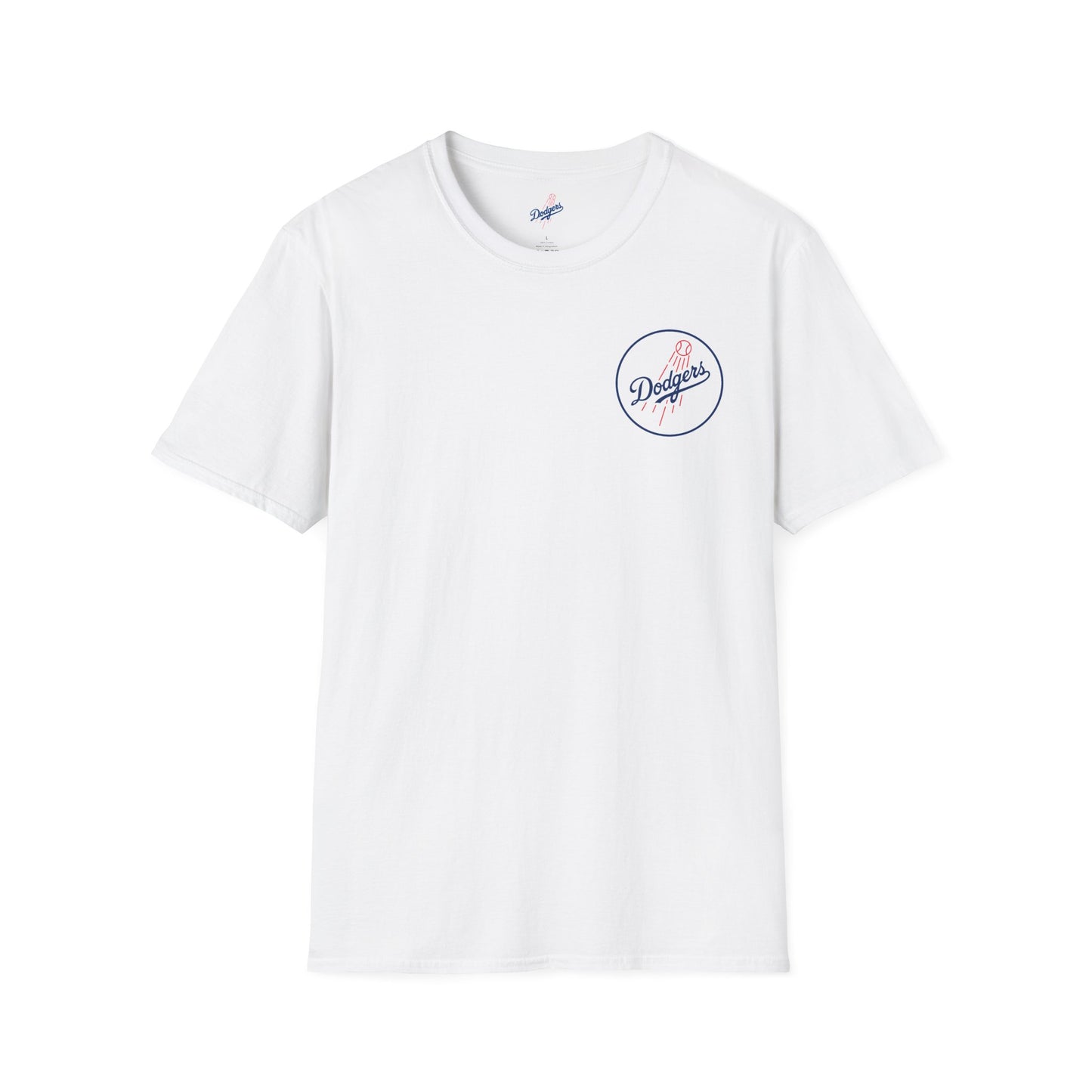 Dodgers 2024-2025 Back-to-Back World Series Champions White T-Shirt L Chest Round Logo