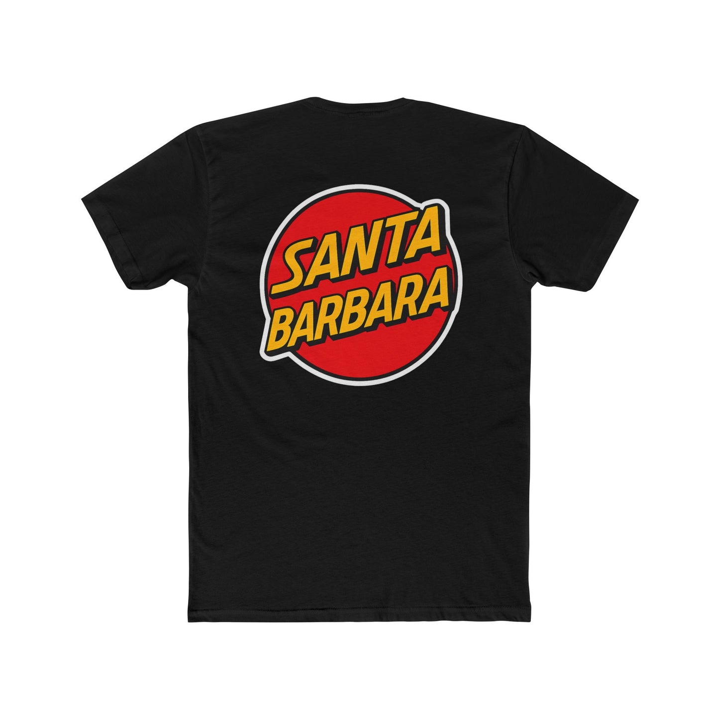 Santa Barbara Red Logo Tee — Classic Cotton Crew
