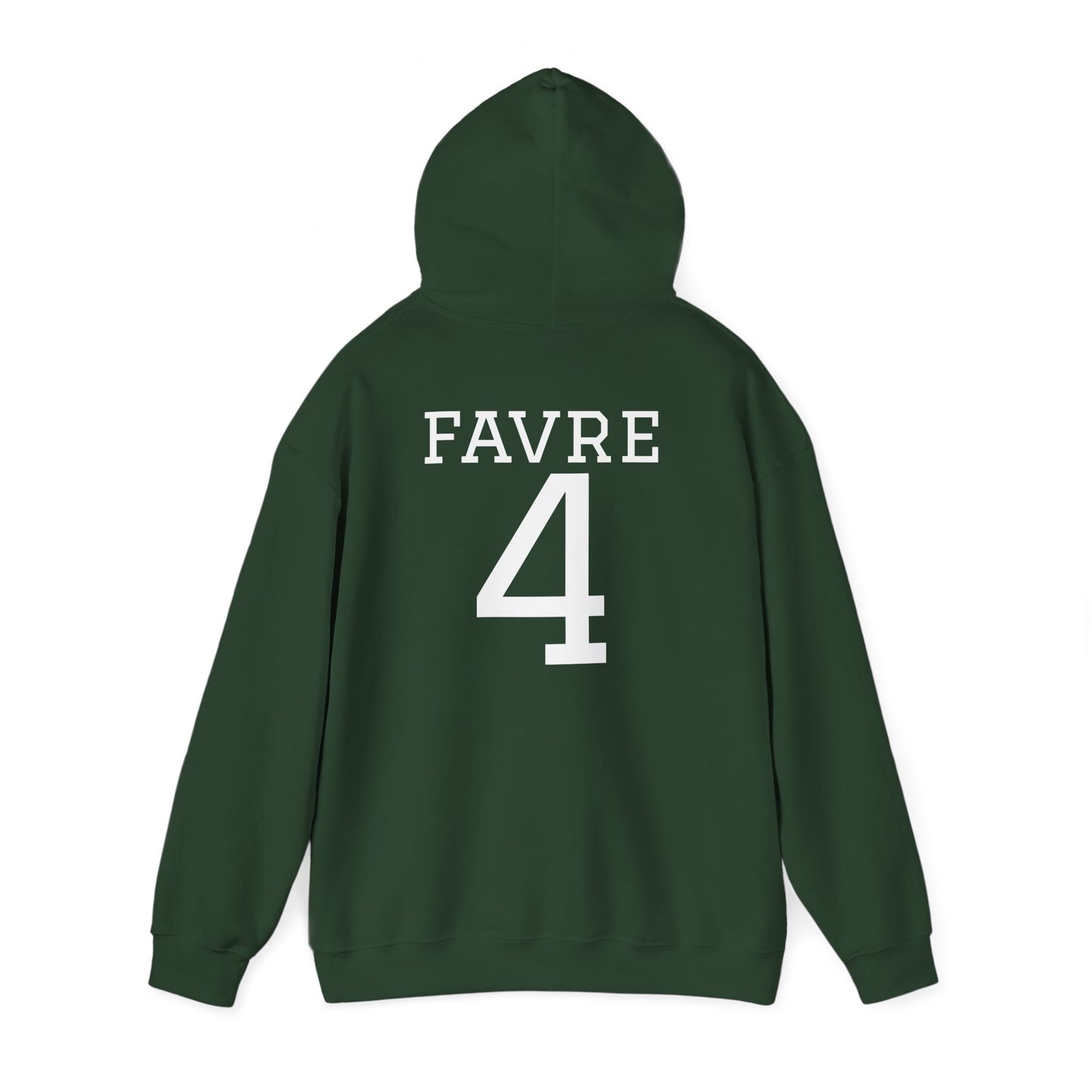 Packers Favre #4 Hoodie — Green Bay Football Fan Sweatshirt (Forest Green)