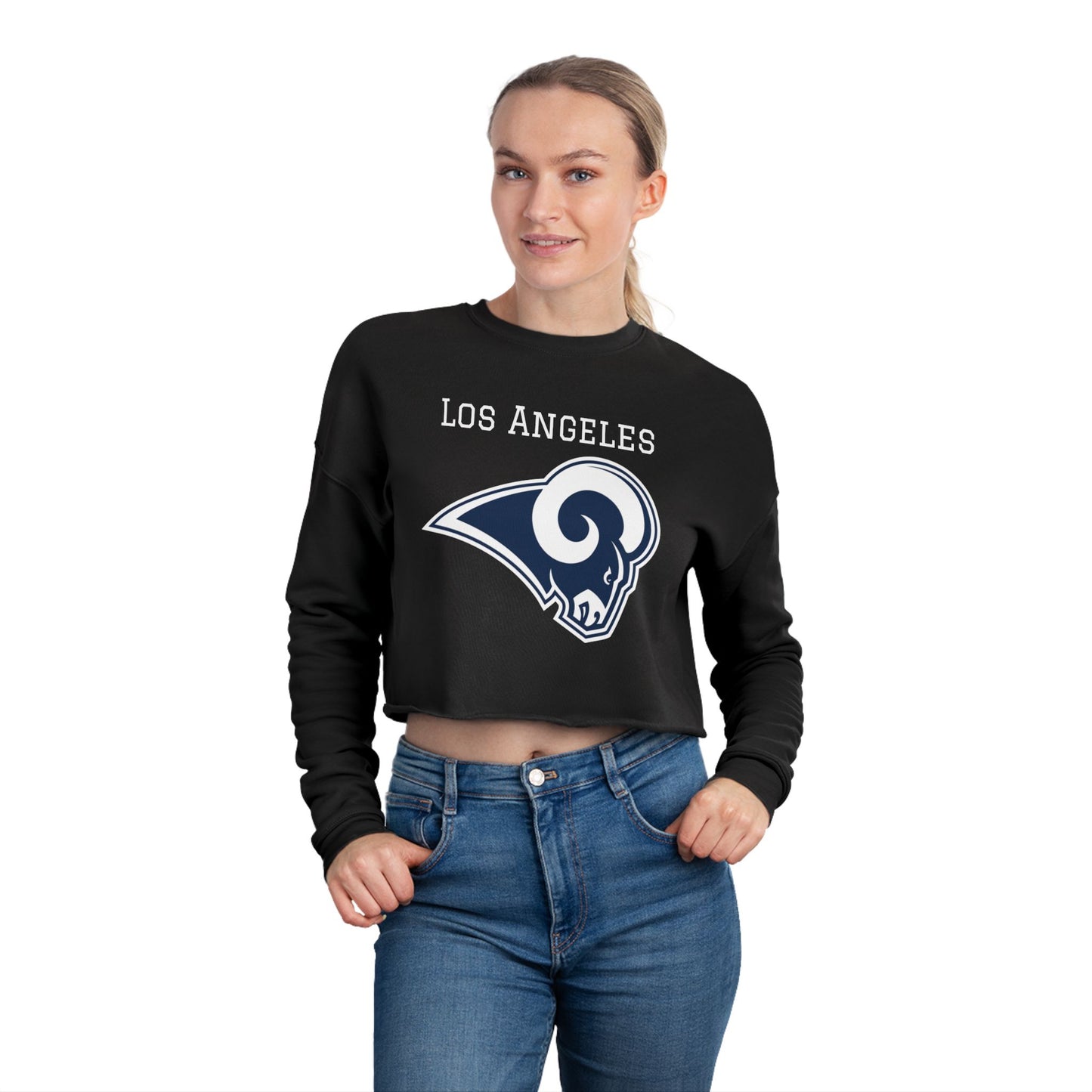 Los Angeles Rams Cropped Sweatshirt — Women's NFL Fan Pullover