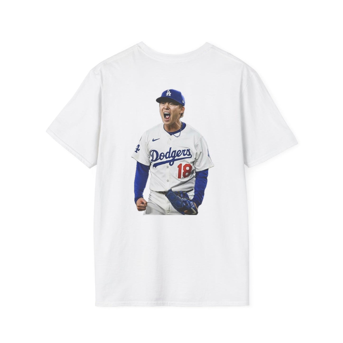 Yoshinobu Yamamoto #18 T-Shirt — Baseball Fan Jersey Tee (White)