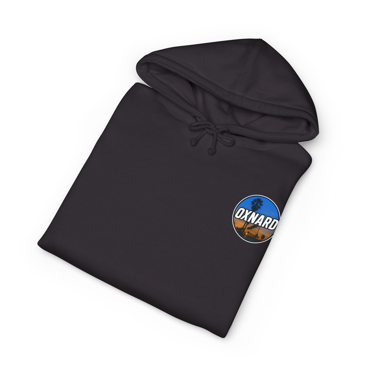 Oxnard Sunset Hoodie — Heavyweight Black Fleece