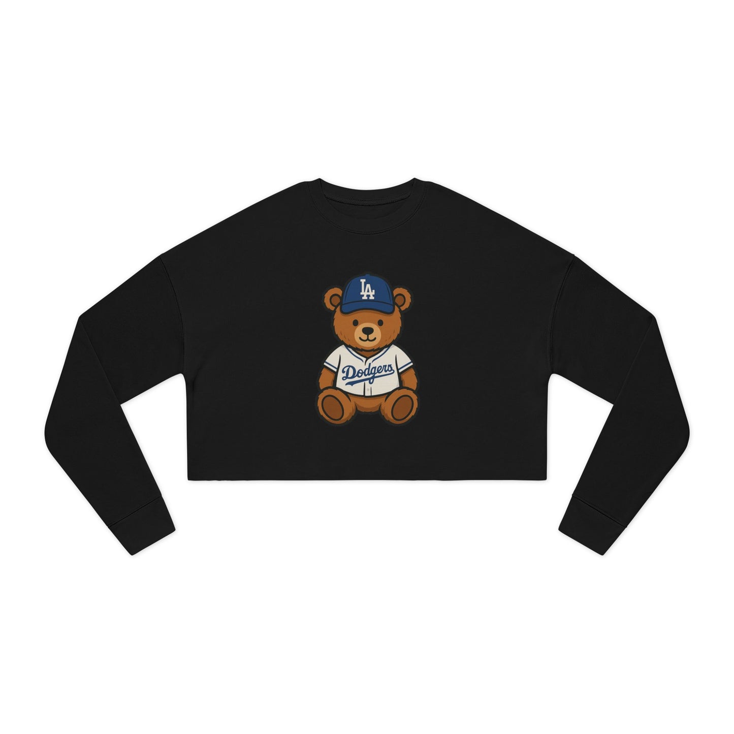 Dodgers Teddy Cropped Pullover Sweatshirt