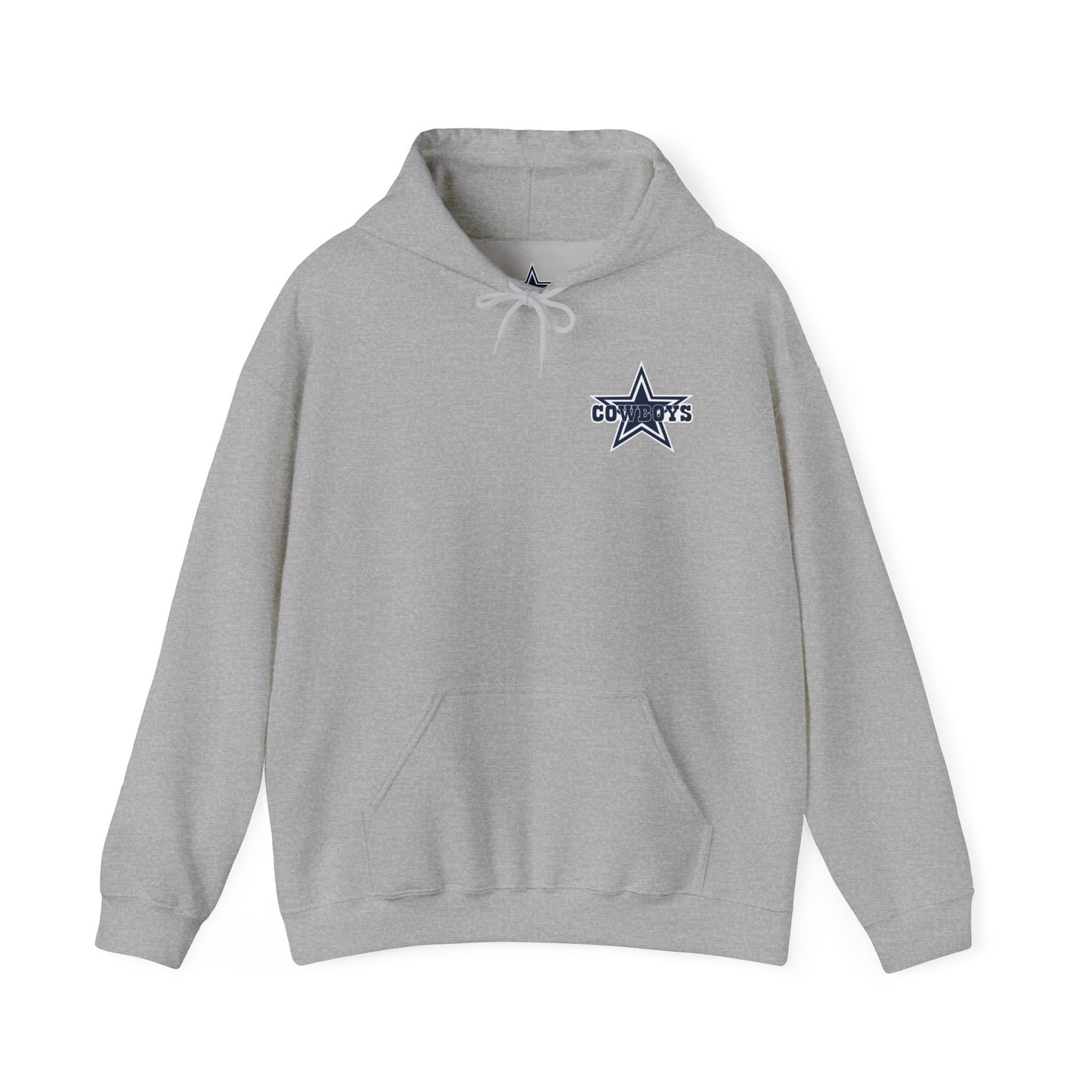 Dallas Cowboys Hoodie — Team Logo Fan Sweatshirt (Sports Grey)