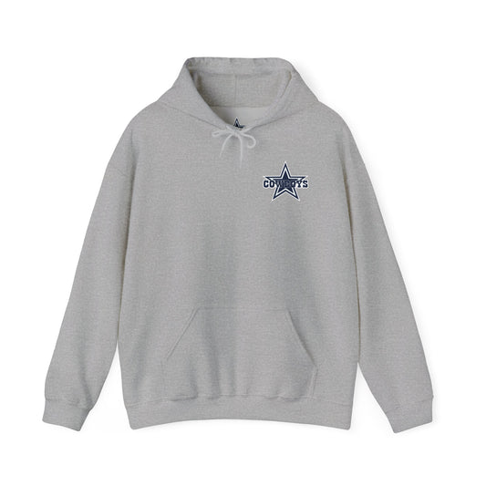 Dallas Cowboys Hoodie — Team Logo Fan Sweatshirt (Sports Grey)