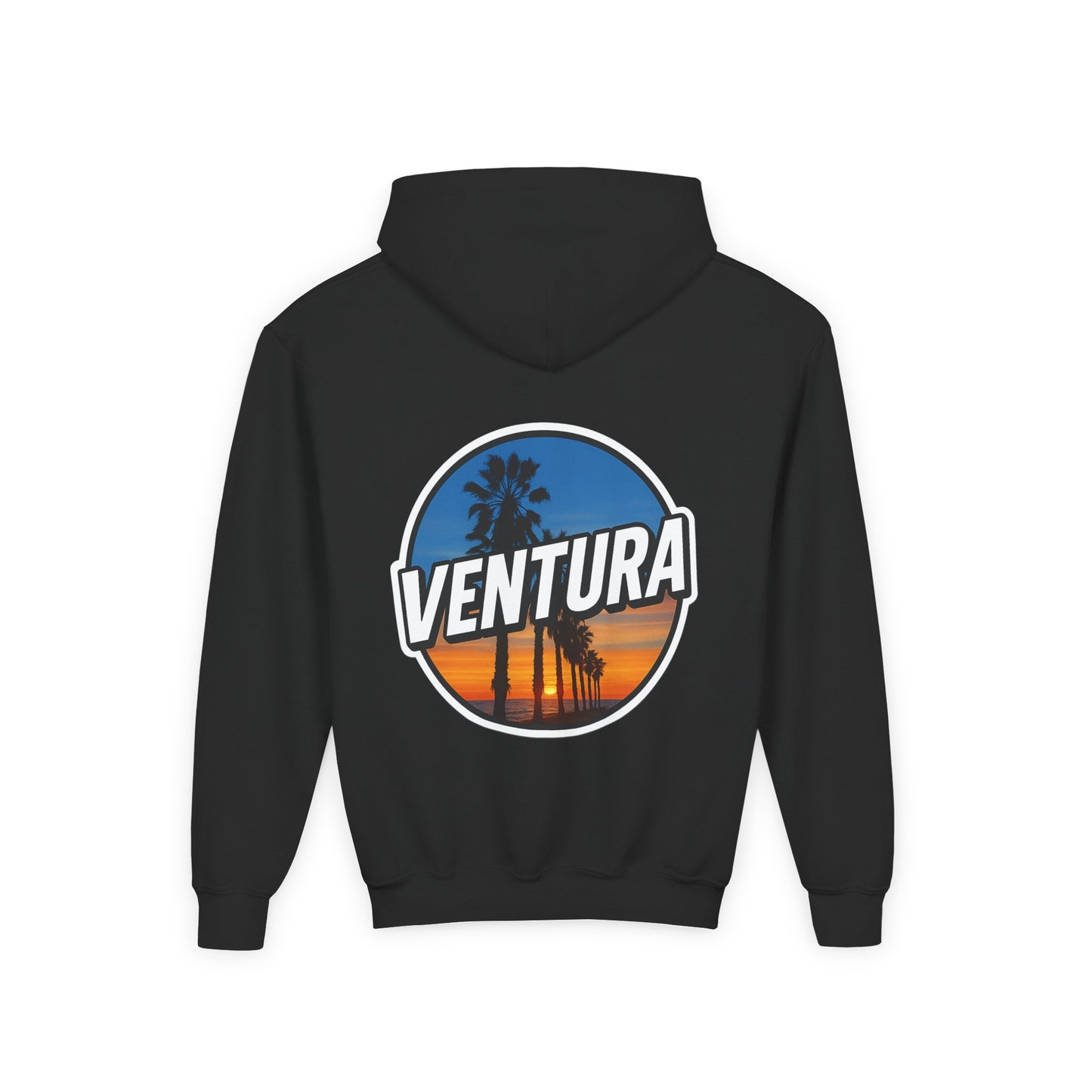 Ventura Surfer's Point Sunset Youth Hoodie — Beach Graphic