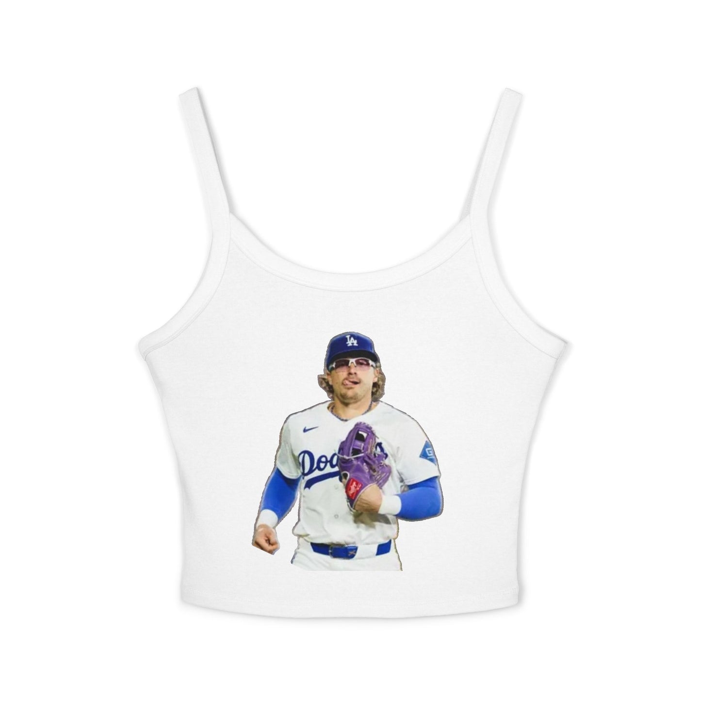 Dodgers "Kike" Women's Spaghetti Tank Top — White