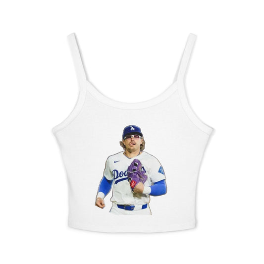 Dodgers "Kike" Women's Spaghetti Tank Top — White