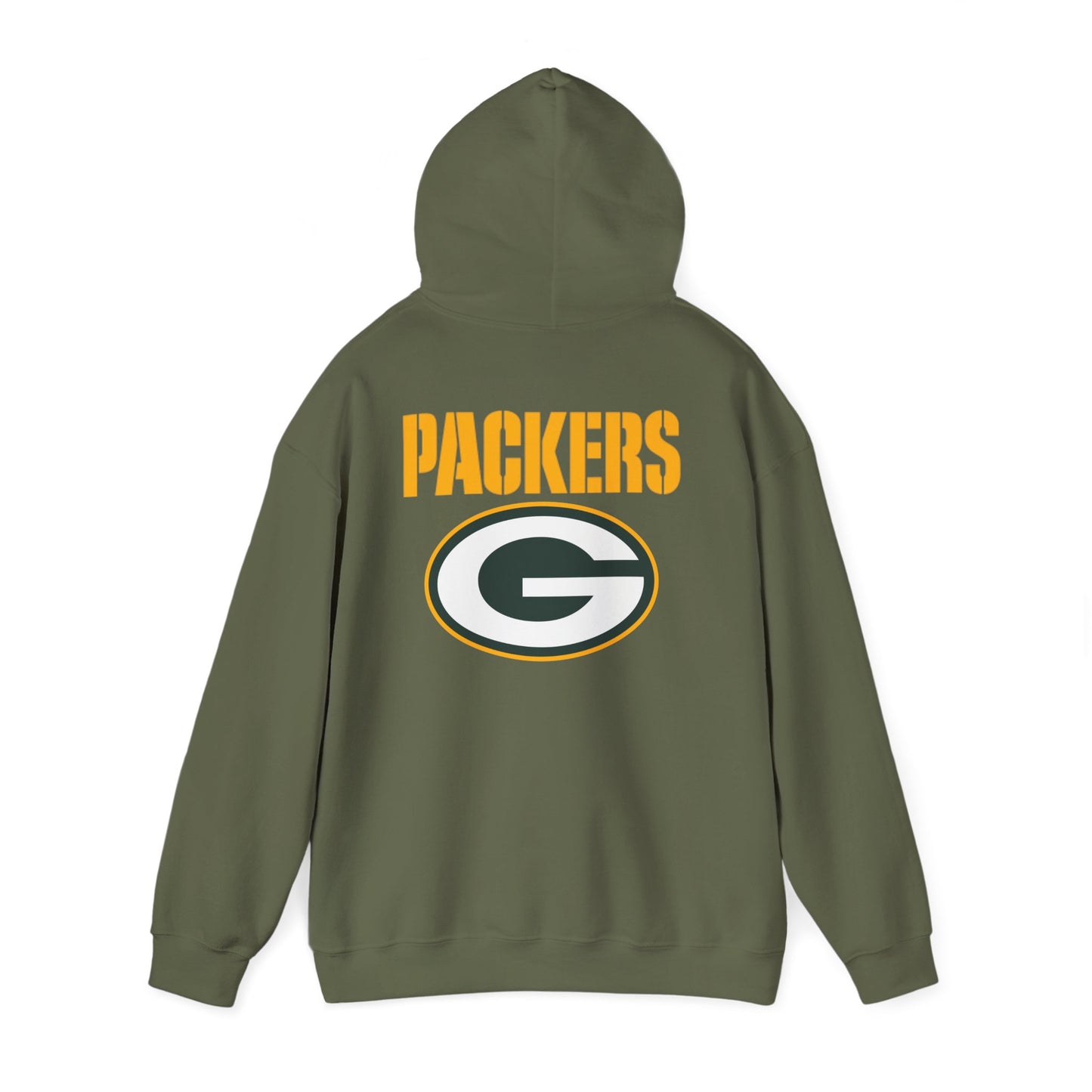 PACKERS Midweight Hoodie — Football Fan Sweatshirt (Military Green)
