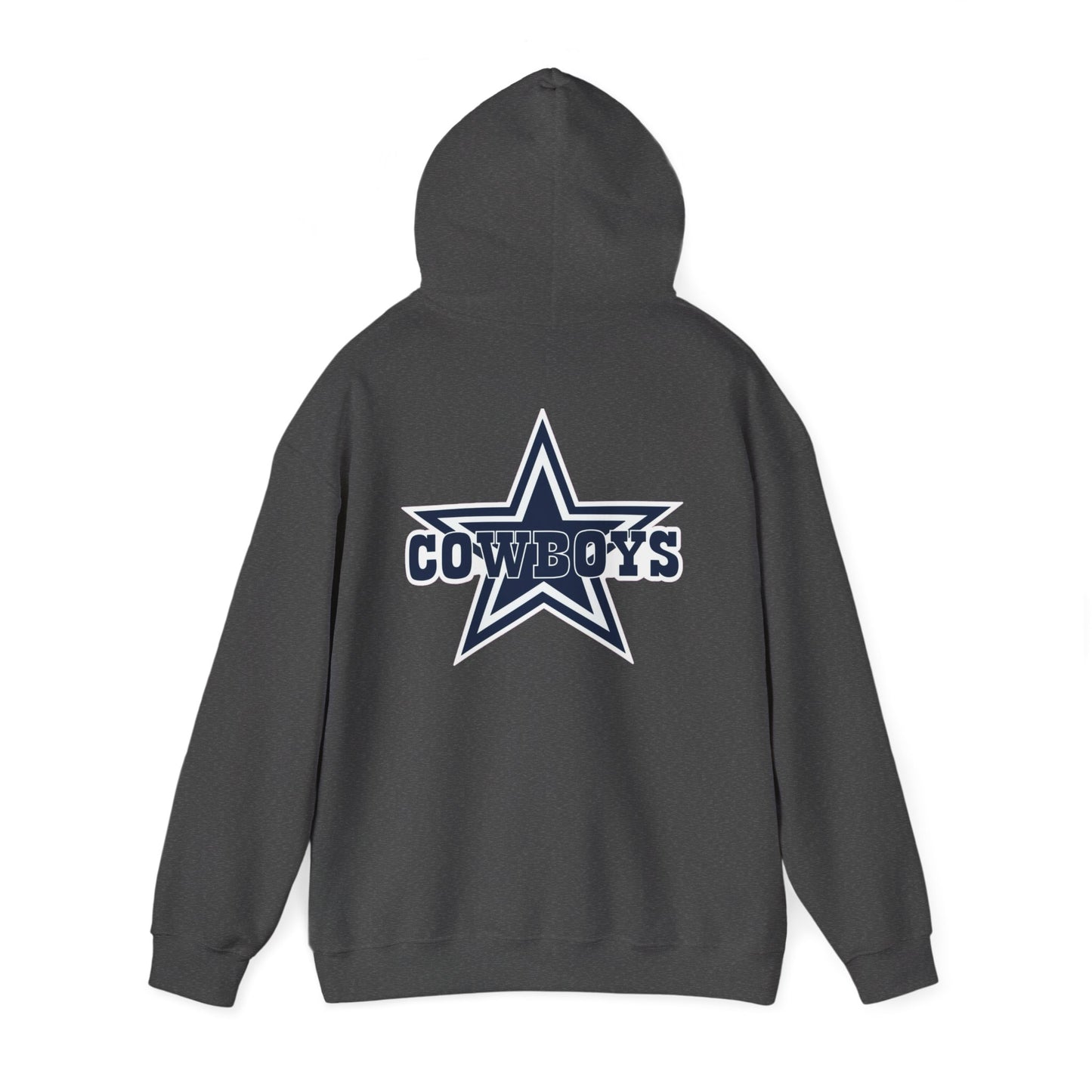 Dallas Cowboys Hoodie — Team Logo Fan Sweatshirt (Dark Heather)