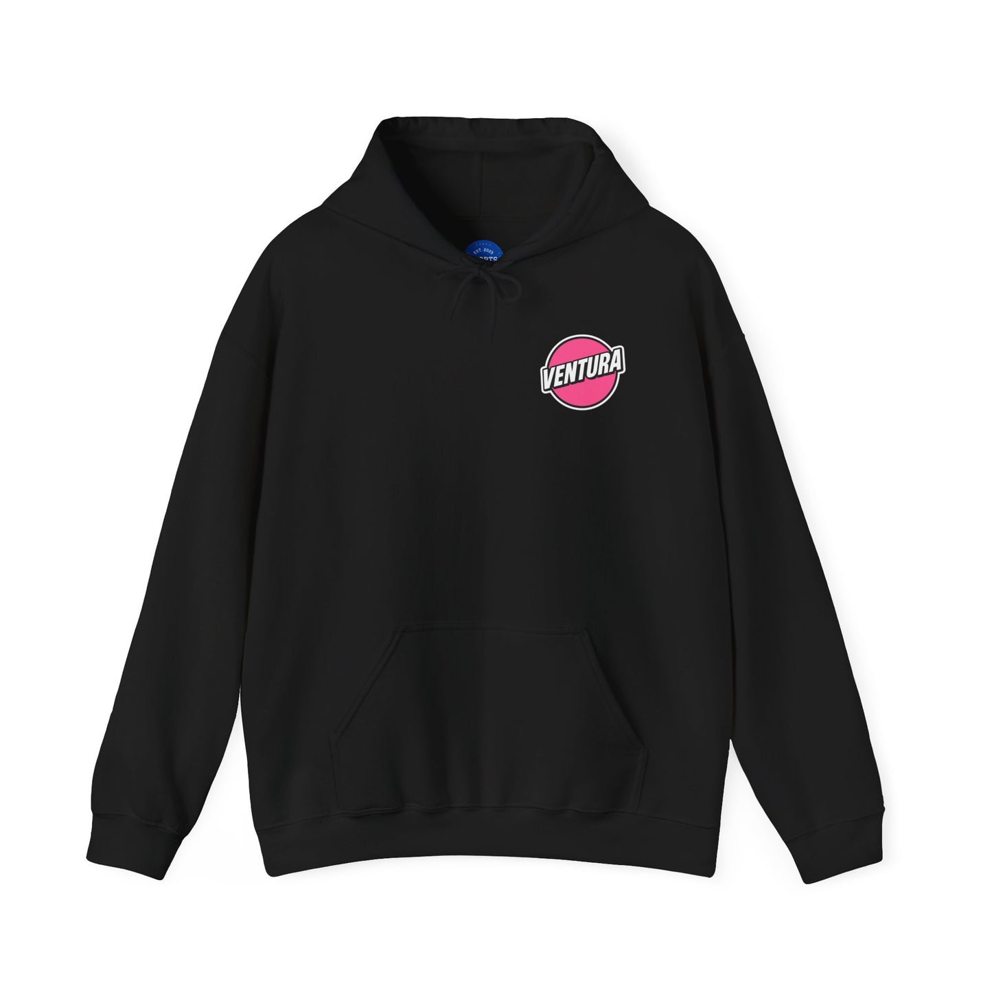 Ventura Black Hoodie — Pink Logo Ventura Sweatshirt Alt