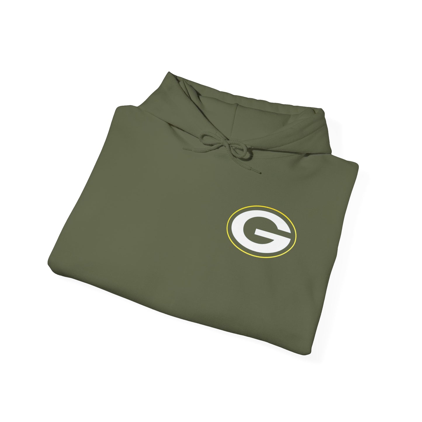 Green Bay Packers Football "Go Pack Go" Hoodie — Team Logo Sweatshirt for Fans (Military Green)