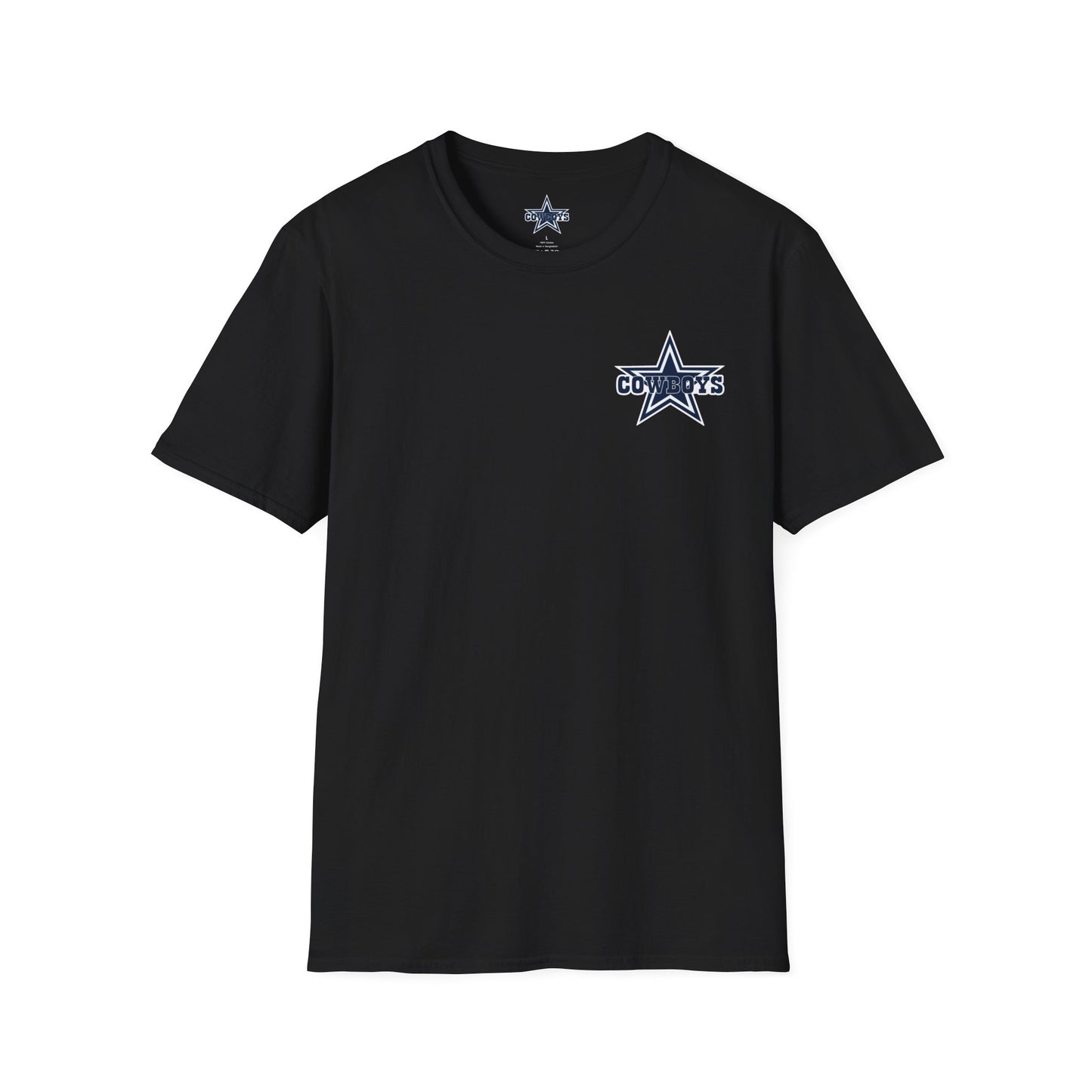 Dallas Cowboys Black T-Shirt — Official Team Logo Fan Tee
