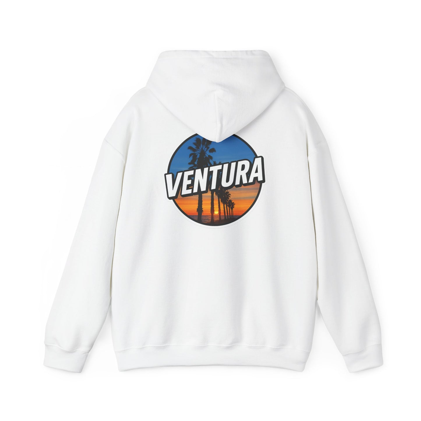 Ventura Surfer's Point Sunset Hoodie — White Ventura Sweatshirt