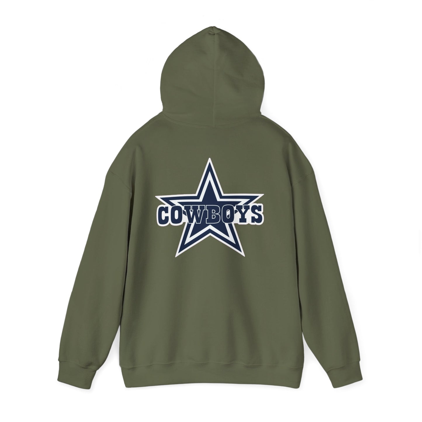 Dallas Cowboys Hoodie — Team Logo Fan Sweatshirt (Military Green)