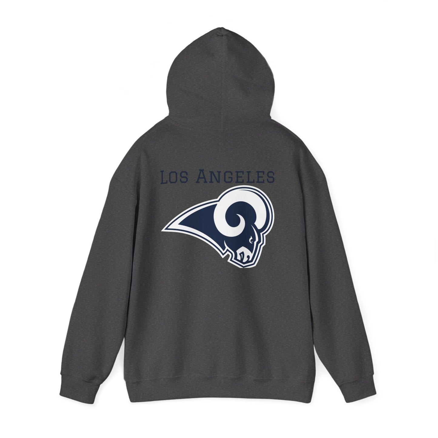 Los Angeles Rams Hoodie — Team Logo Fan Sweatshirt (Dark Heather)