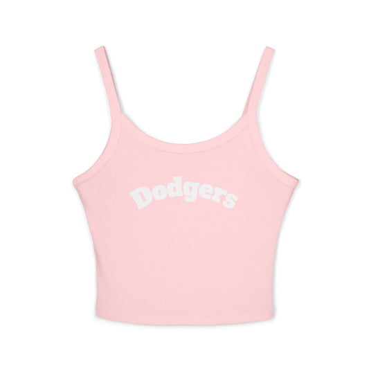 Dodgers Pink Women's Spaghetti Strap Tank Top