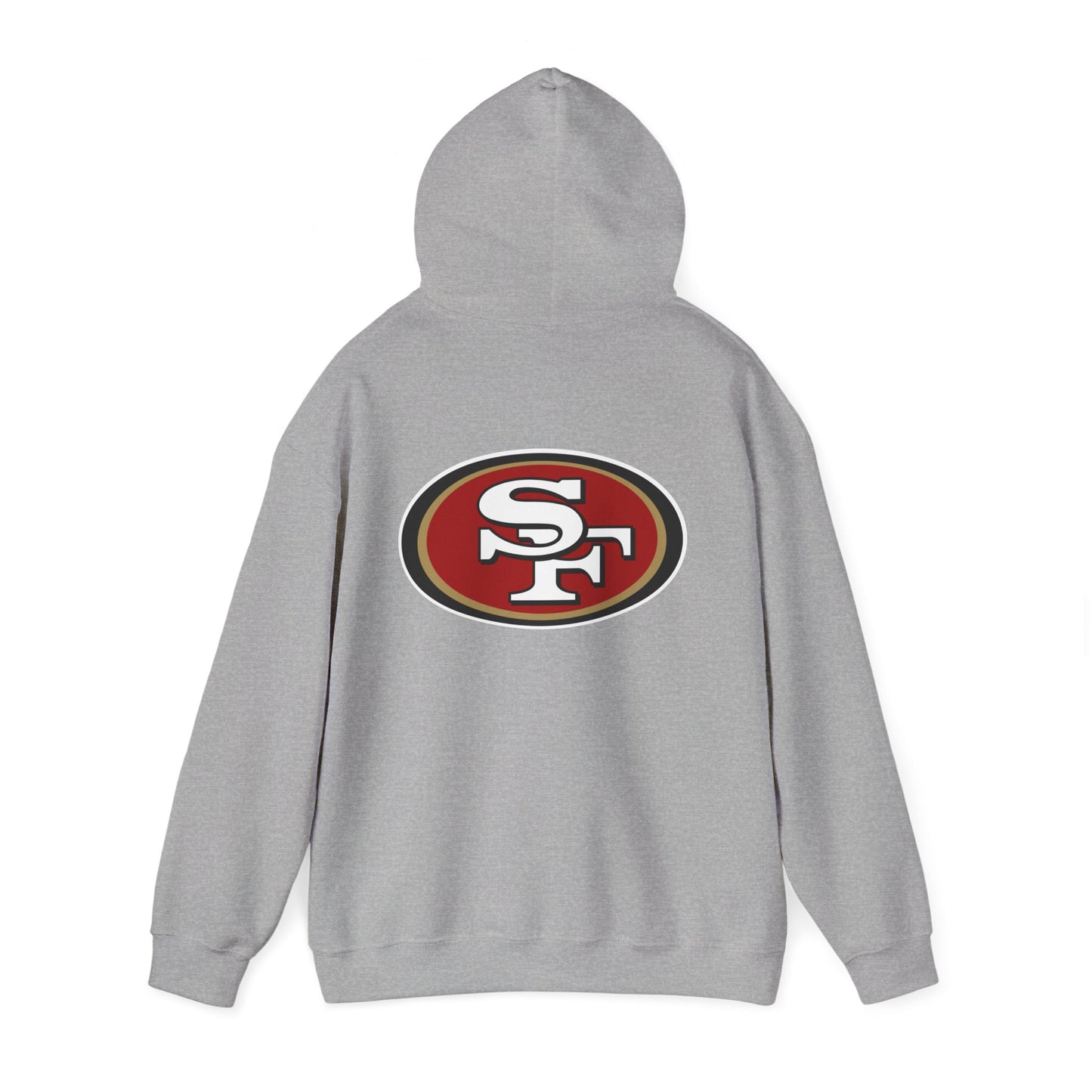 San Francisco 49ers Logo Hoodie — Team Sweatshirt for Fans (Sports Grey)