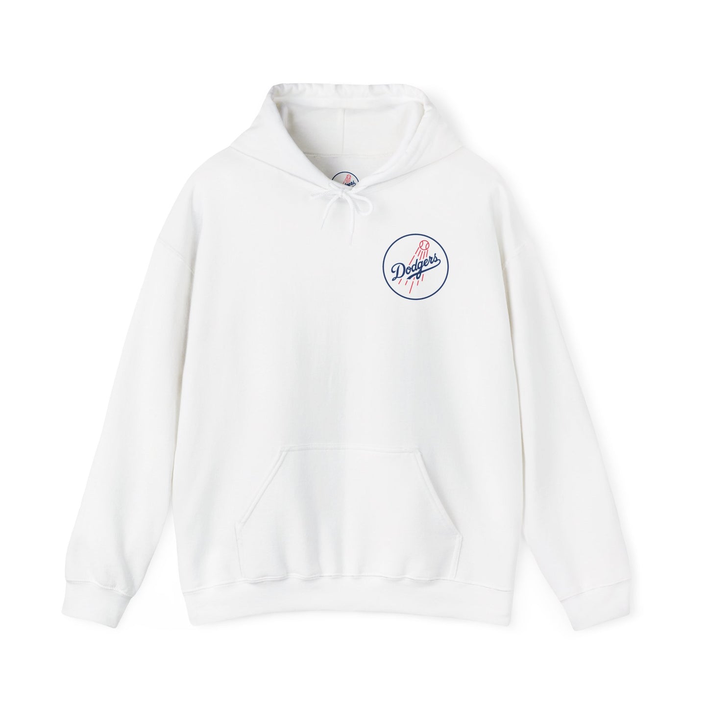 Dodgers White Hoodie — Unisex Dodgers Logo Sweatshirt
