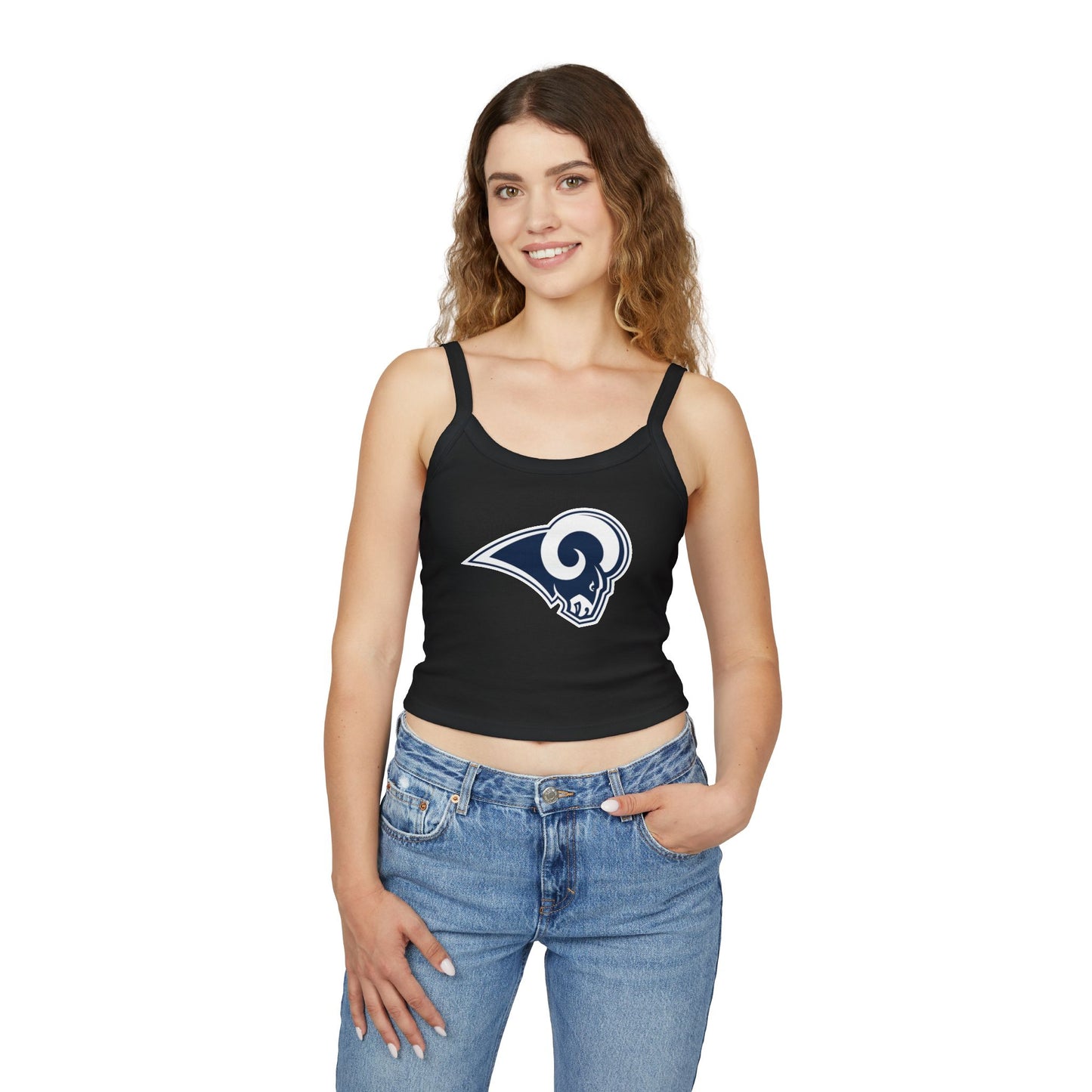 Los Angeles Rams Retro Helmet Women's Spaghetti Strap Tank