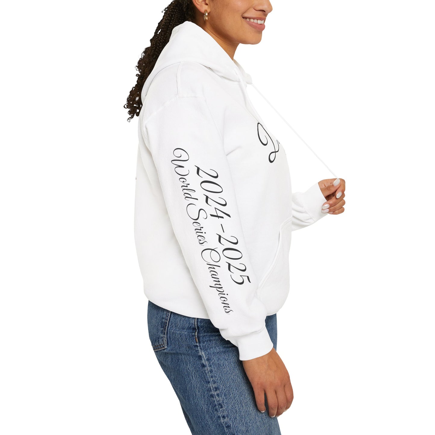 Dodgers Back-to-Back World Series Champions Hoodie — MLB Championship Sweatshirt (White)