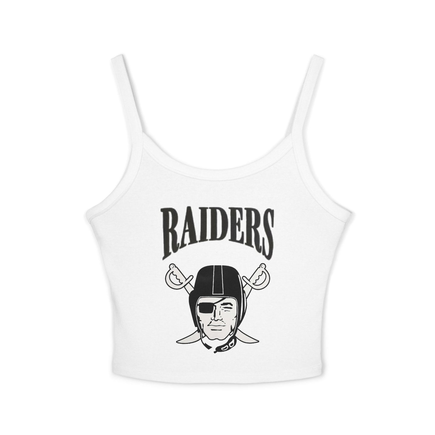 Vintage Football Helmet Tank Top — "Raiders" Retro Sports Crop