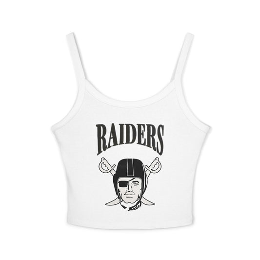 Vintage Football Helmet Tank Top — "Raiders" Retro Sports Crop