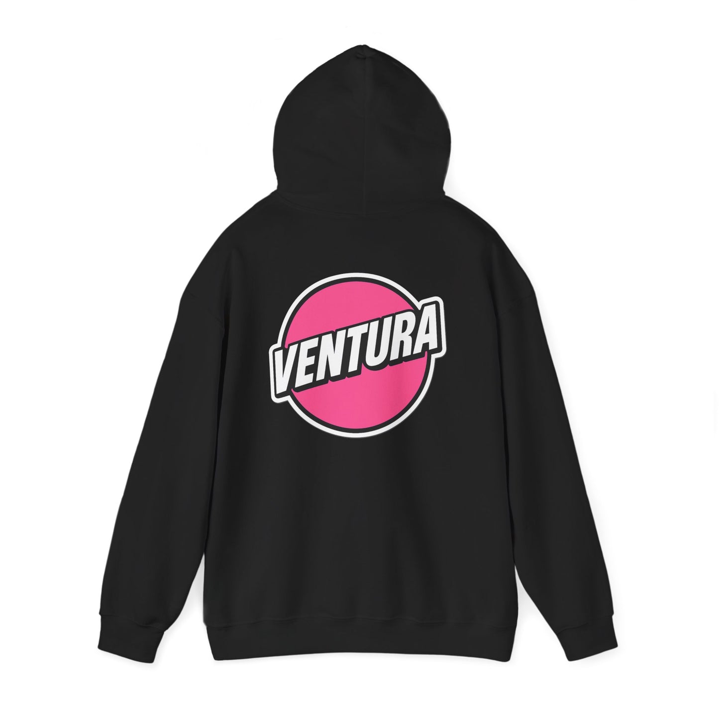 Ventura Black Hoodie — Pink Logo Ventura Sweatshirt Alt