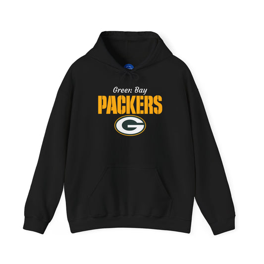 Packers Favre Midweight Hoodie — Football Fan Hoodie (Black)