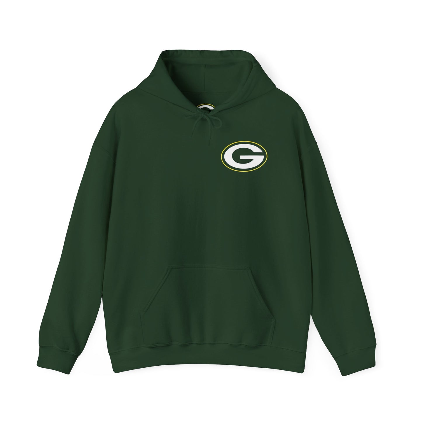 Green Bay Packers Football "Go Pack Go" Hoodie — Team Logo Sweatshirt for Fans (Forest Green)