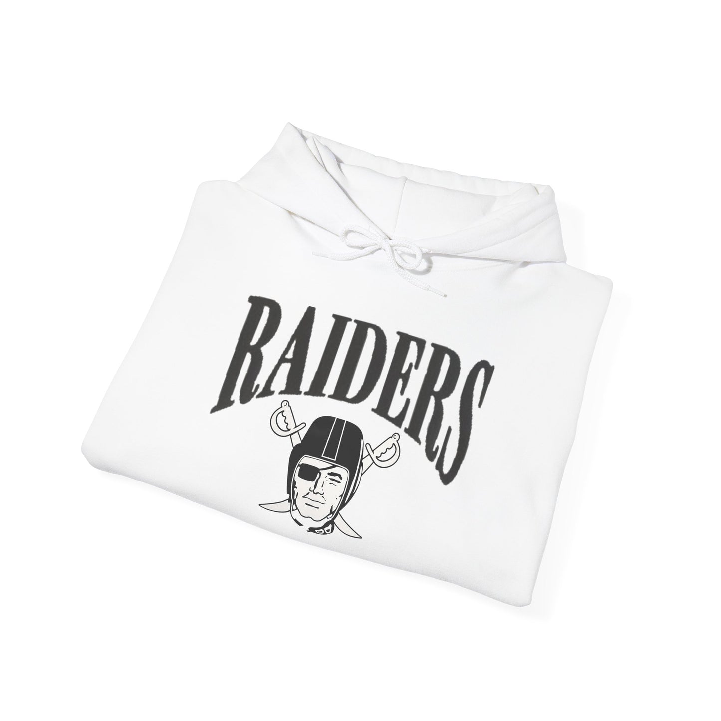 Las Vegas Raiders Tribal Logo Hoodie — Team Logo Fan Sweatshirt (White)
