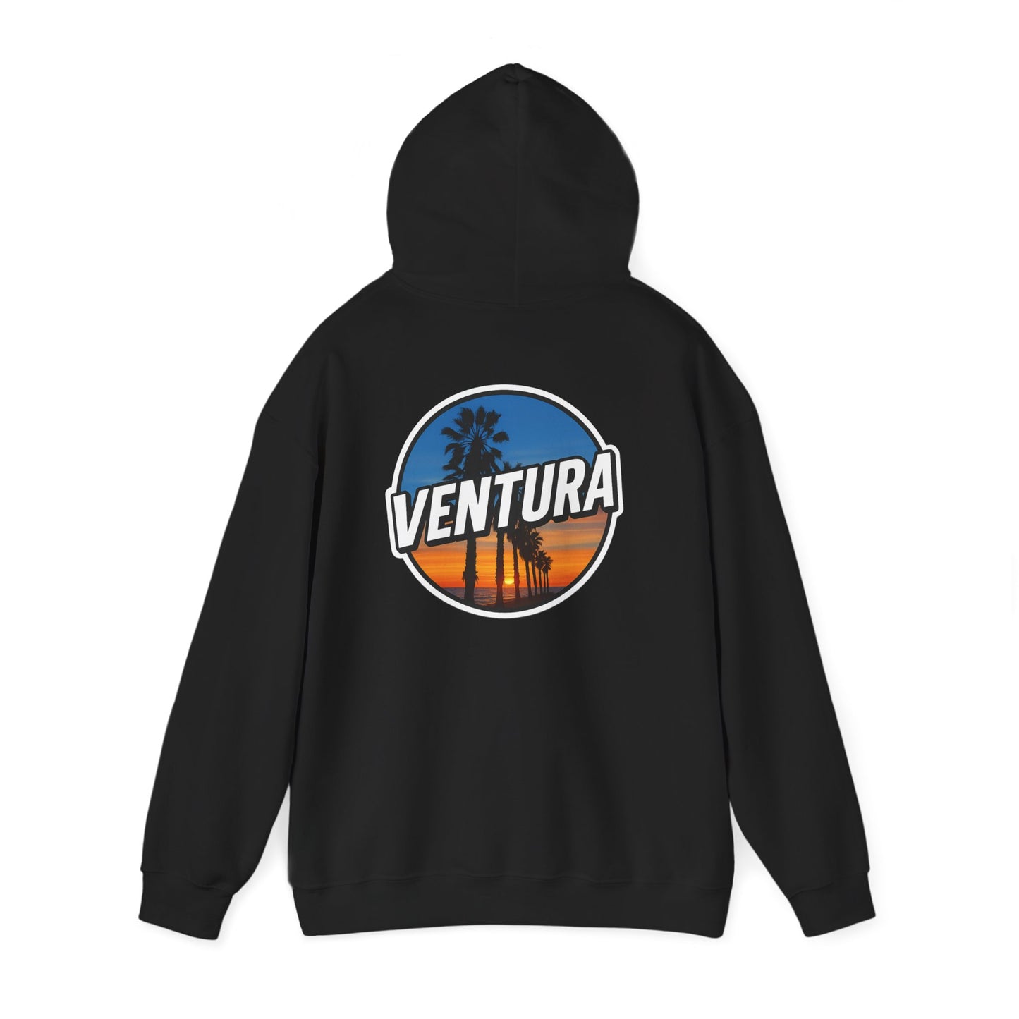 Ventura Surfer's Point Sunset Hoodie — Black Ventura Sweatshirt