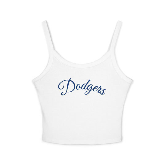 Dodgers Women's Spaghetti Tank Top — (White)