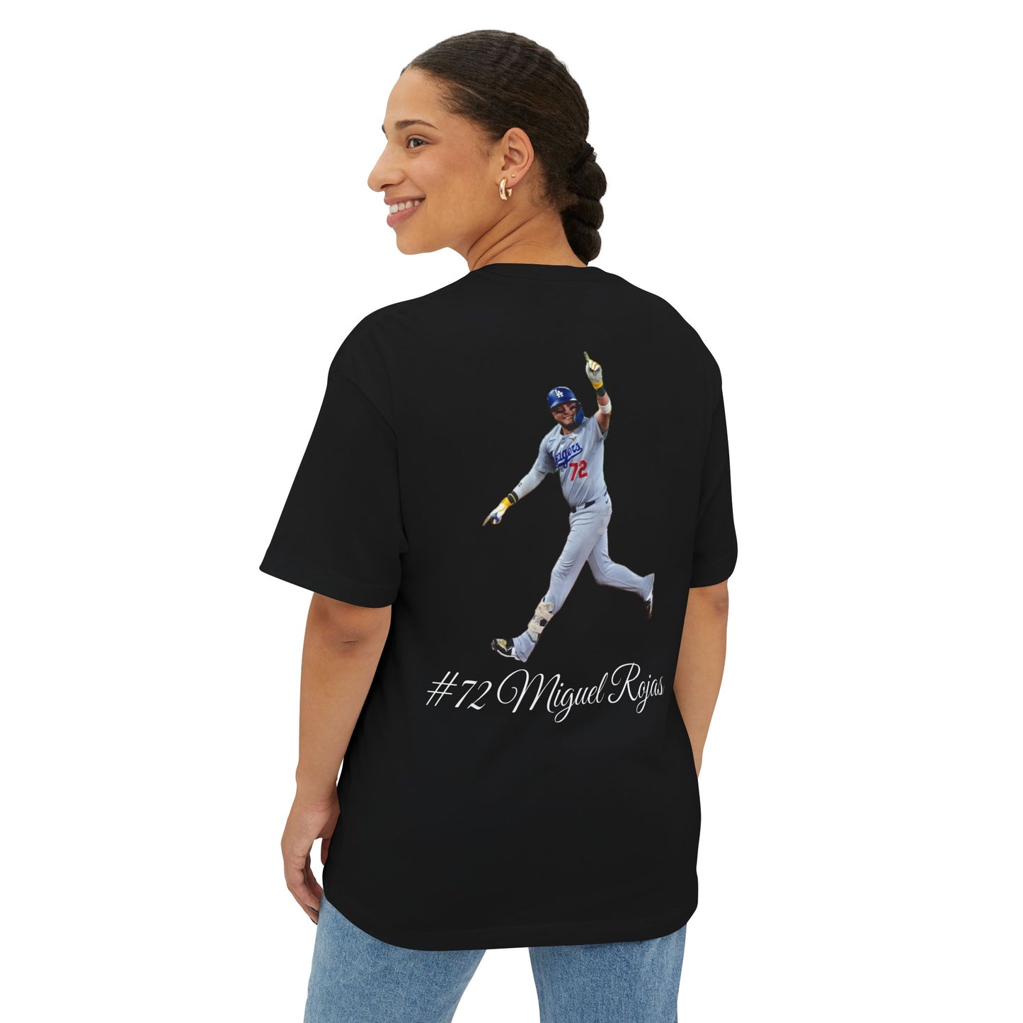 Los Angeles Dodgers Miguel Rojas Baseball Tee — #72 Medium Weight