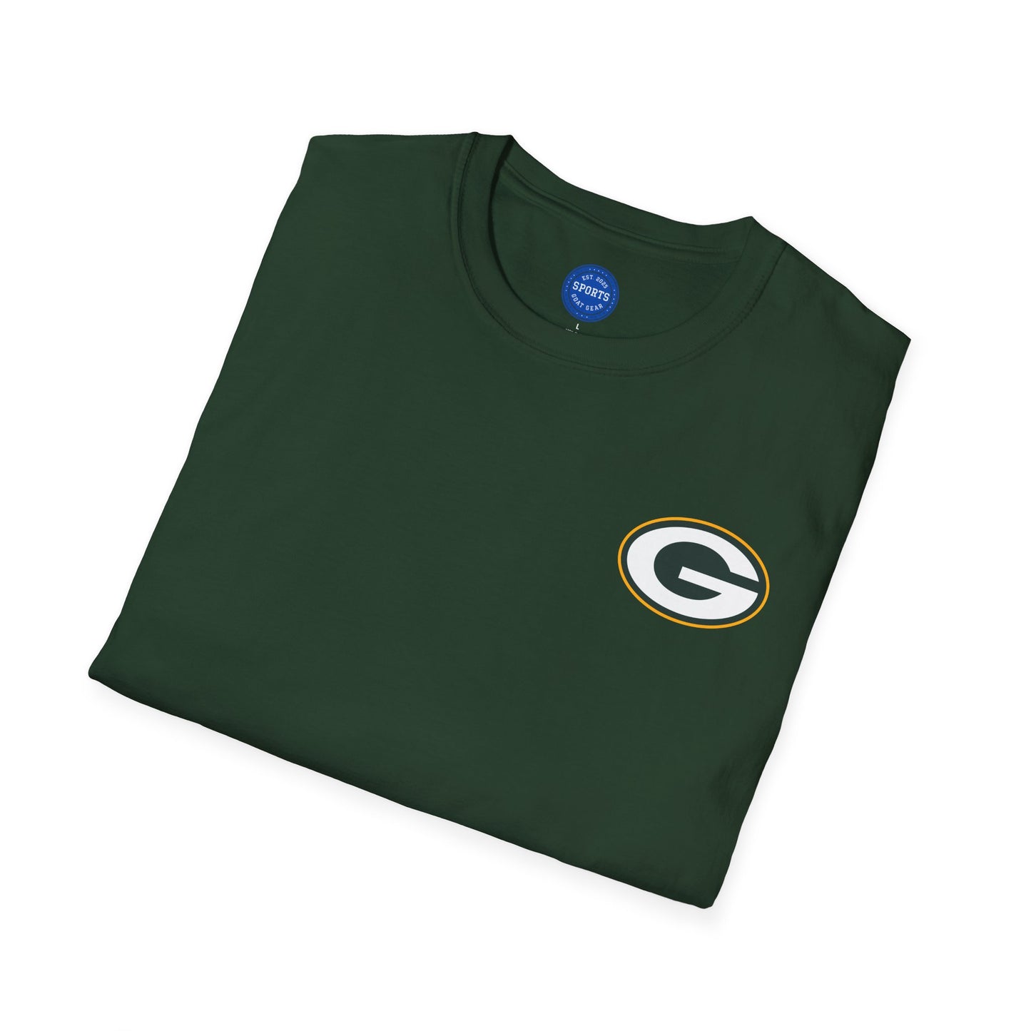 #12 Aaron Rodgers Green Bay Packers Forest Green Logo T-Shirt — Fan Tee