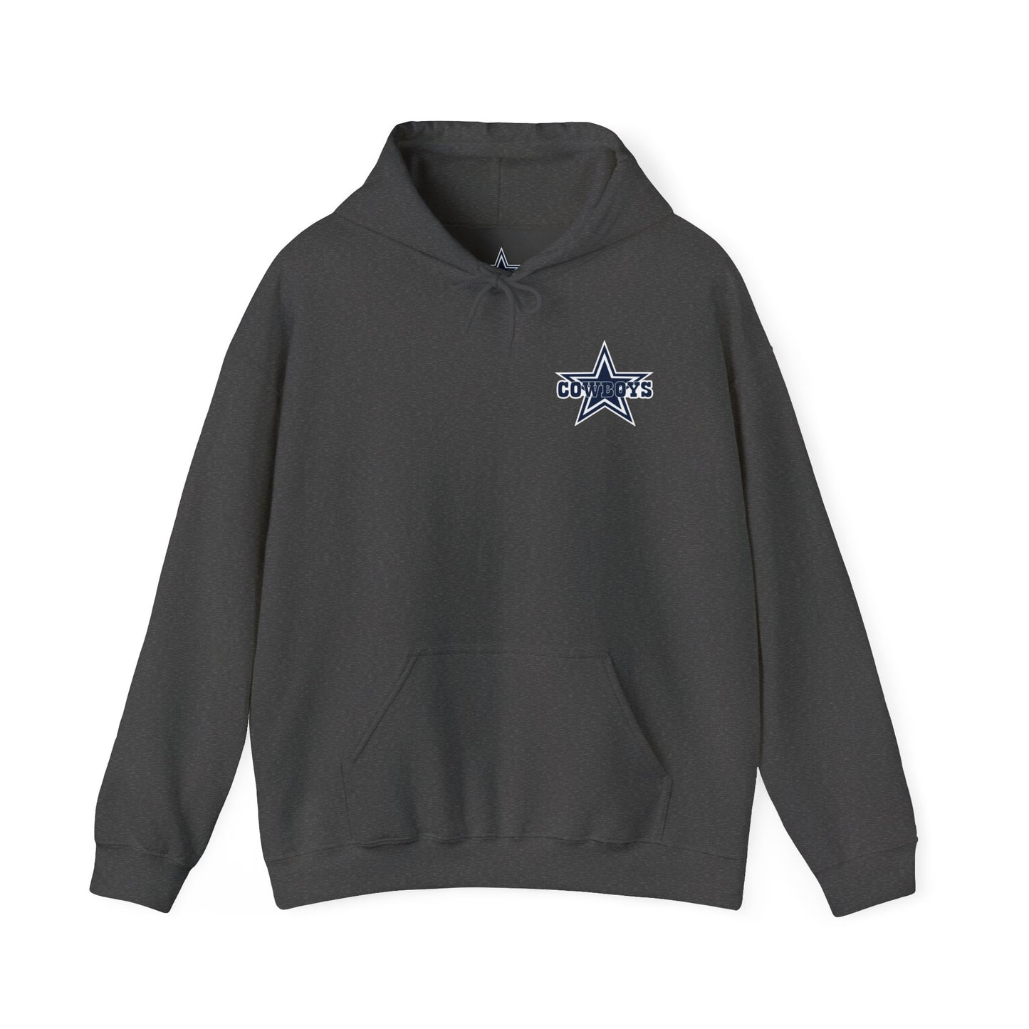 Dallas Cowboys Hoodie — Team Logo Fan Sweatshirt (Dark Heather)