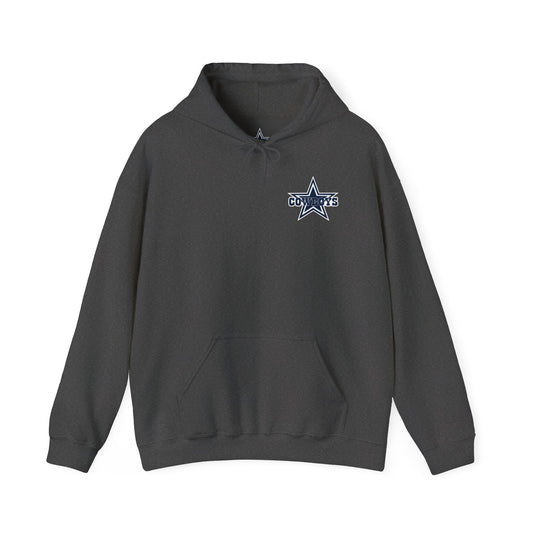 Dallas Cowboys Hoodie — Team Logo Fan Sweatshirt (Dark Heather)
