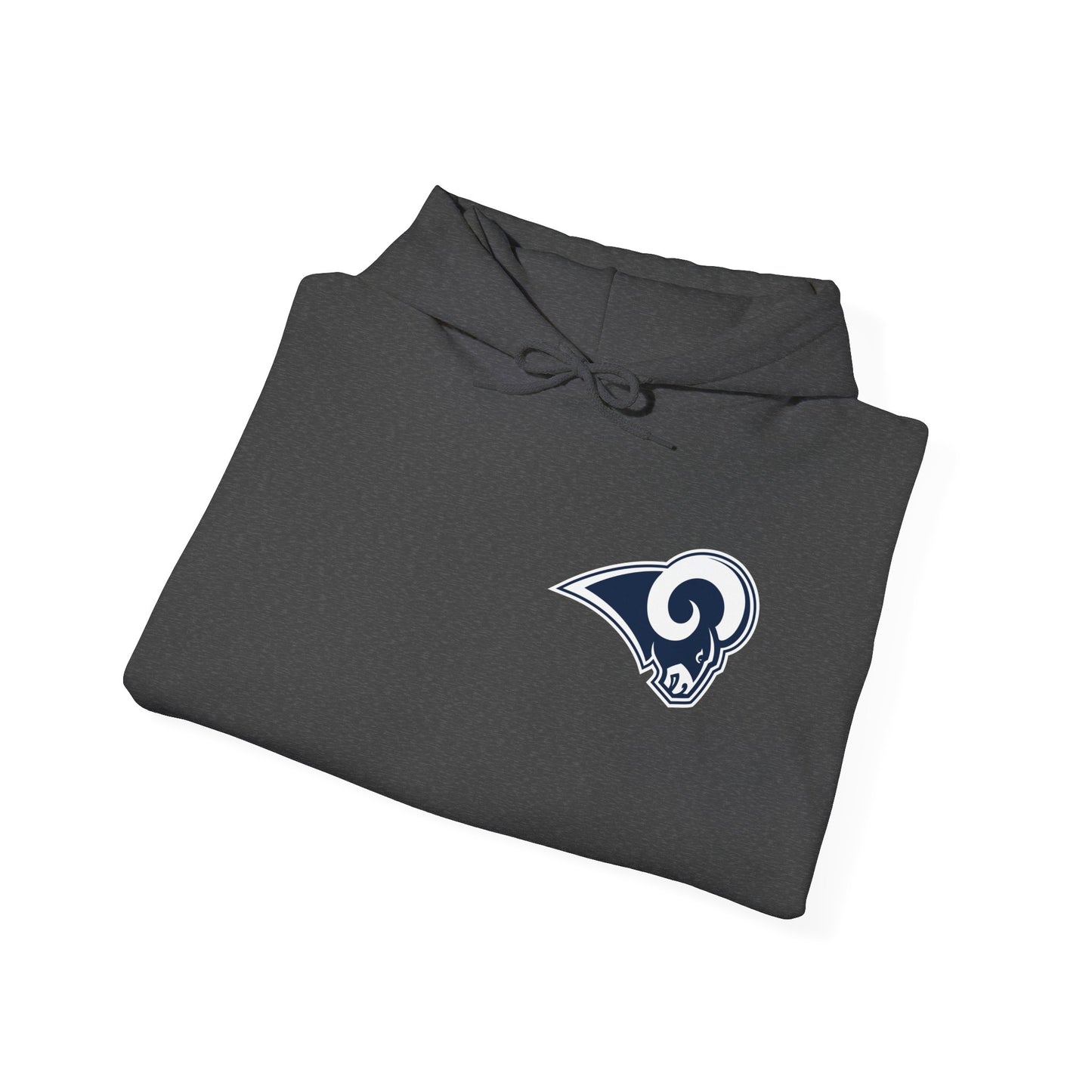 Los Angeles Rams Hoodie — Team Logo Fan Sweatshirt (Dark Heather)