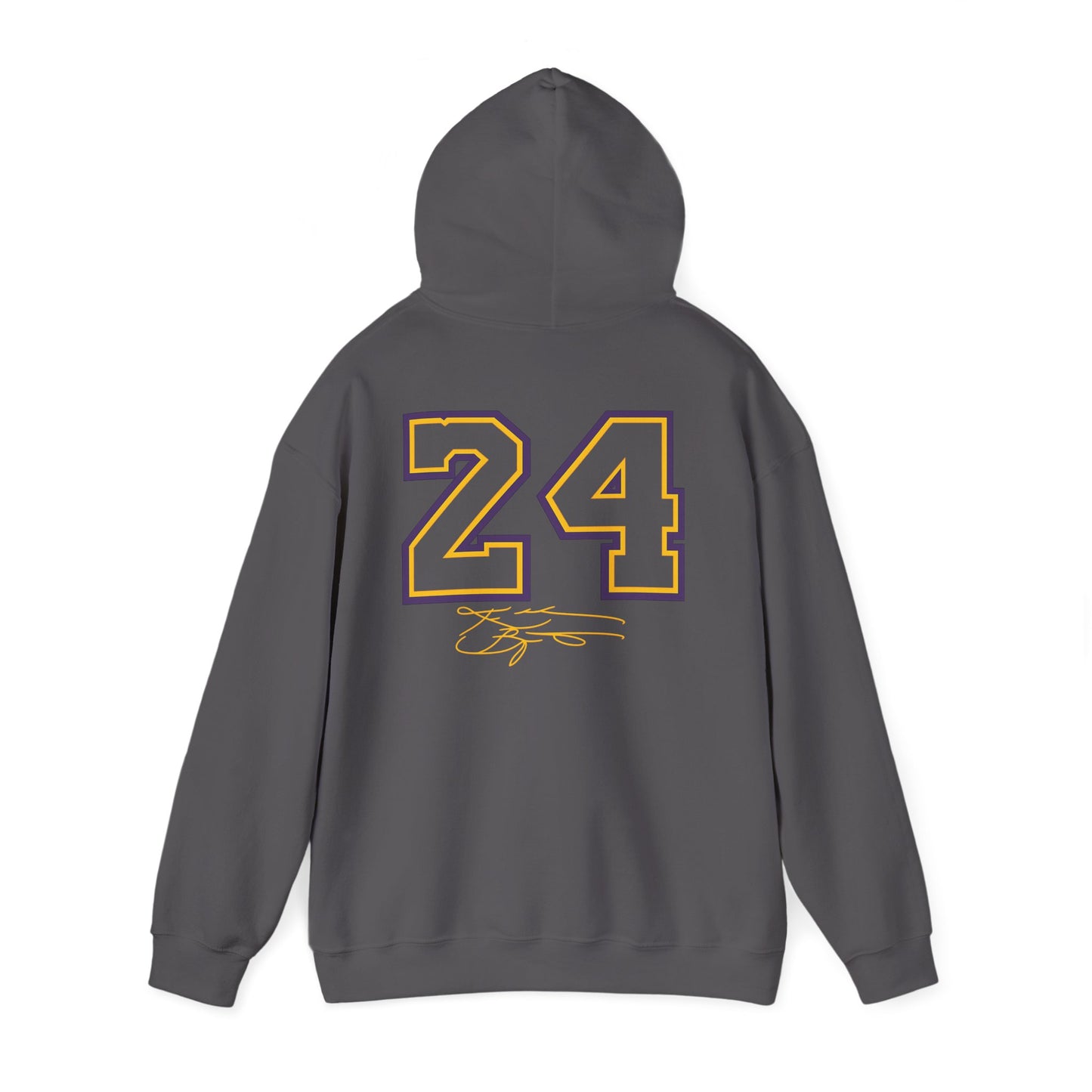 24 Mamba 'The GOAT' Midweight Hoodie — Basketball Fan Sweatshirt (Charcoal)