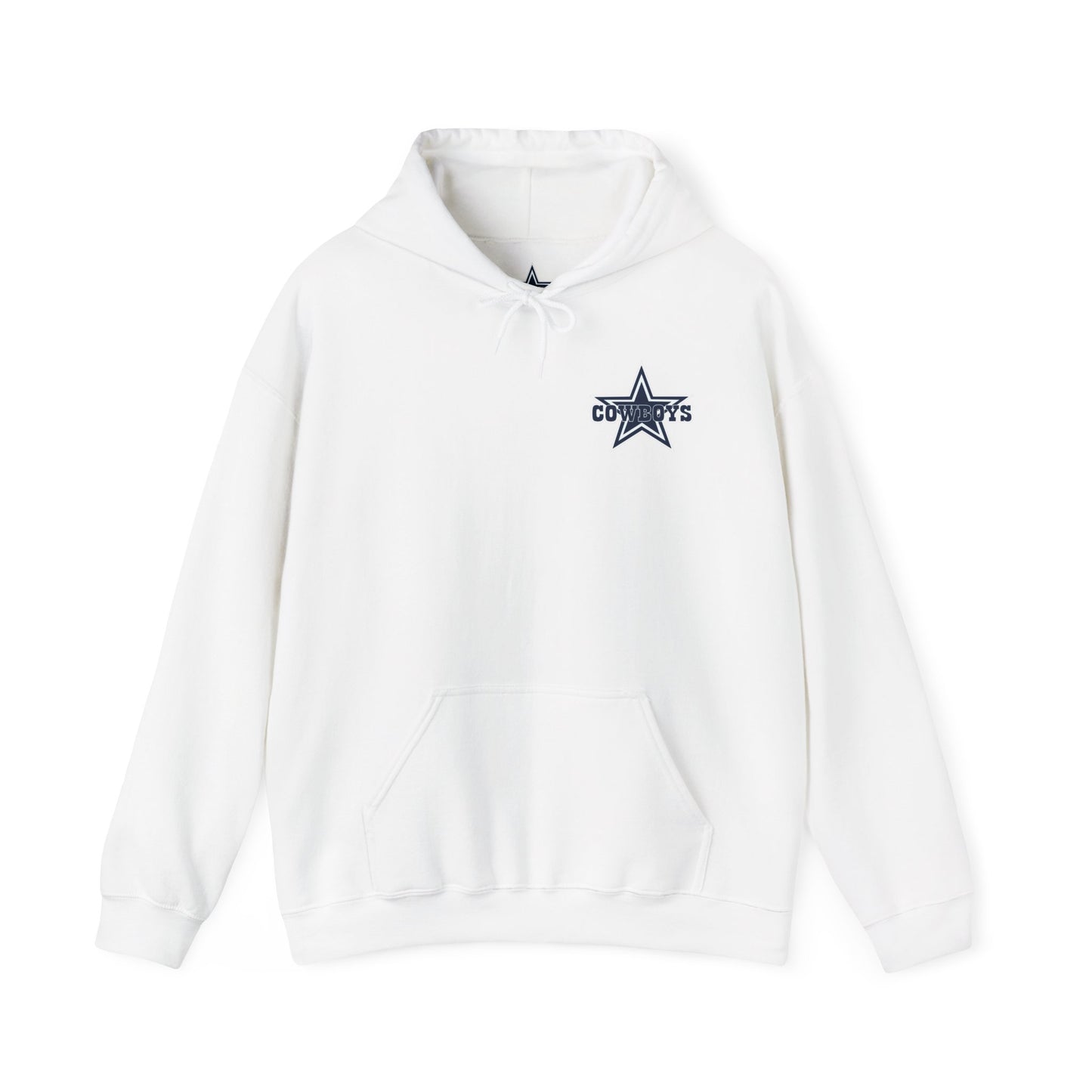 Dallas Cowboys Hoodie — Team Logo Fan Sweatshirt (White)
